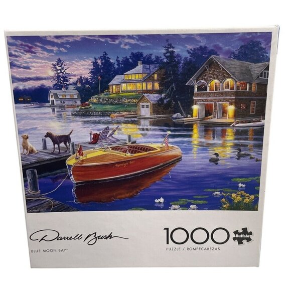 Darrell Bush Blue Moon Bay 1000 Piece Jigsaw Puzzle By Buffalo Games - Picture 1 of 3